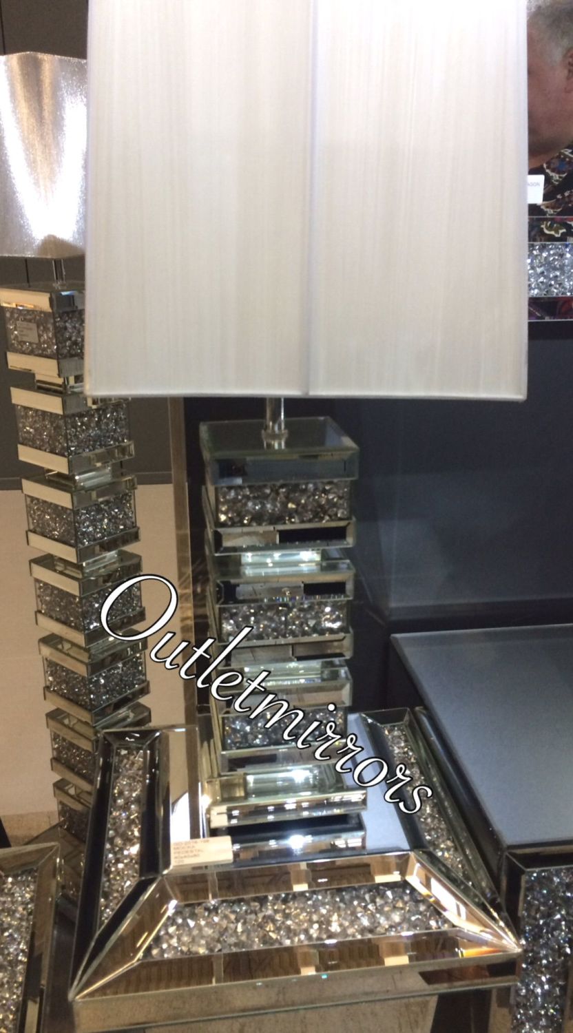 ^Diamond Crush Venessa Mirrored Lamp with shade