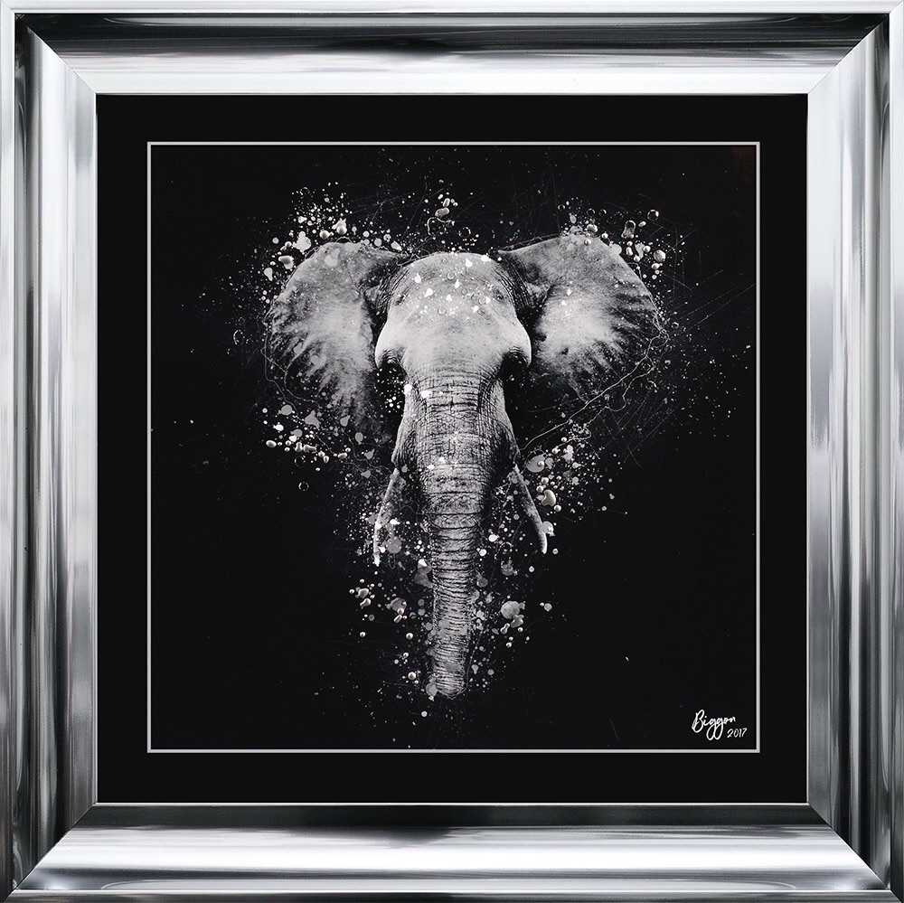 framed art print " Elephant" Choice of frame colours