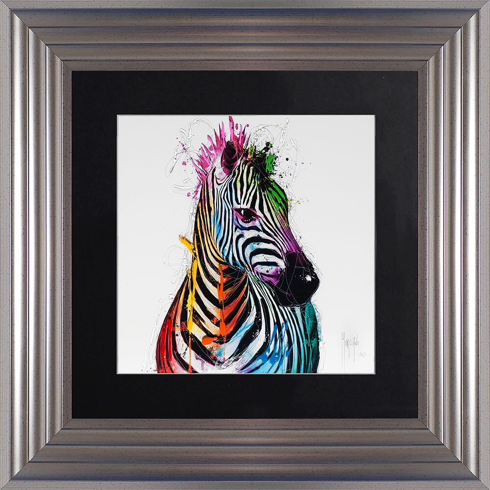Patrice Murciano Framed "Zebra" print small 55cm x 55cm  in stock