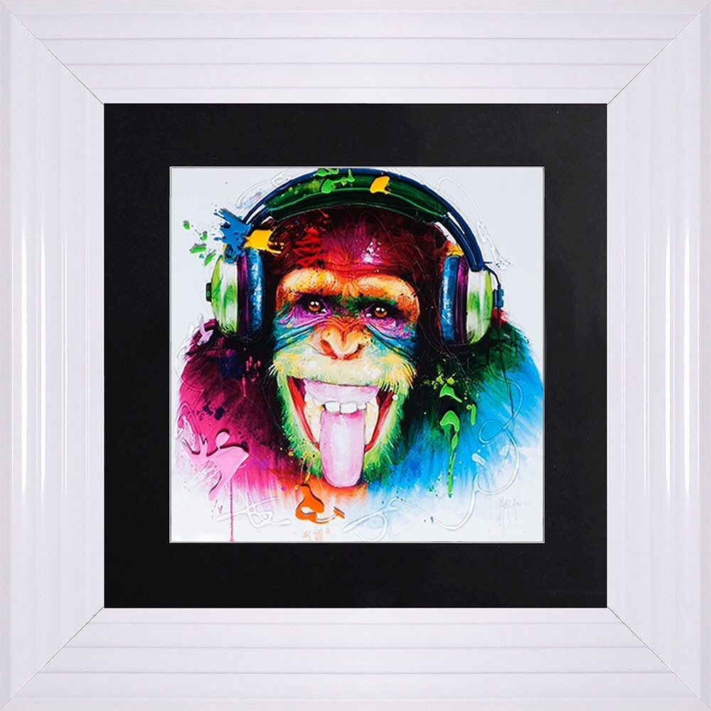 Patrice Murciano Framed "DJ Monkey" print small 55cm x 55cm 