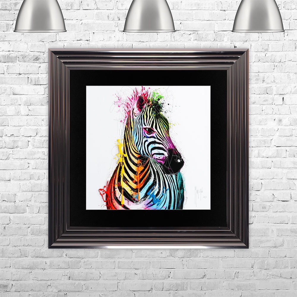 Patrice Murciano Framed "Zebra" print medium 75cm x 75cm 