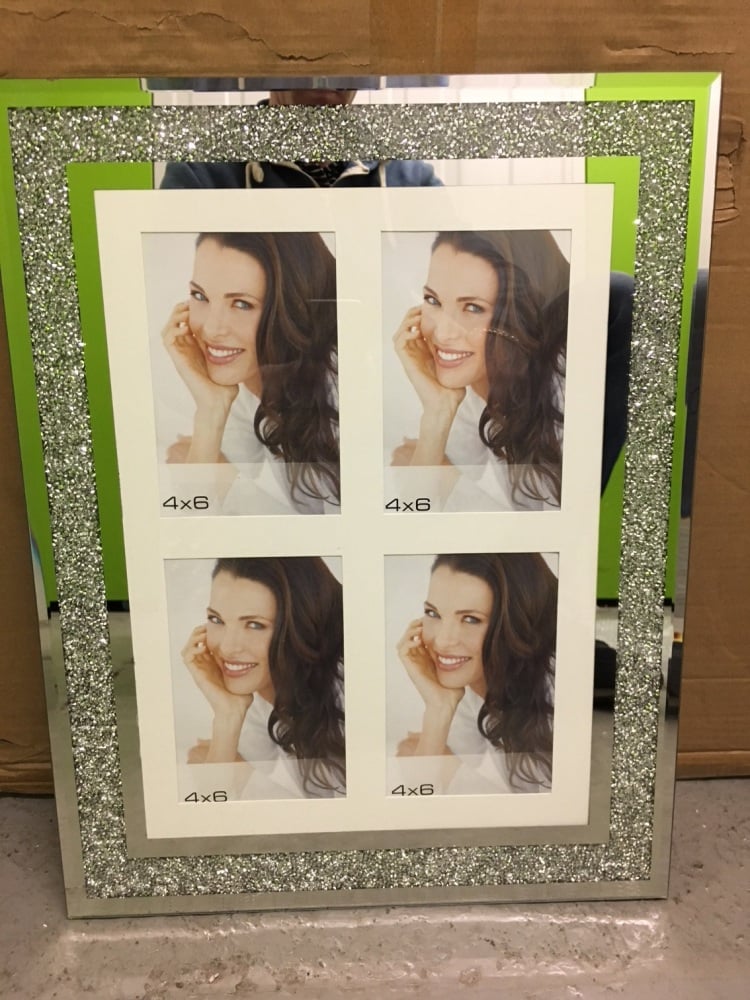 Milano Collage 4 Crush Sparkle Glitter Mirror Photo Frame X 6 Milano Collage 4 Crush Sparkle Glitter Mirror Photo Frame X 6 Portrait