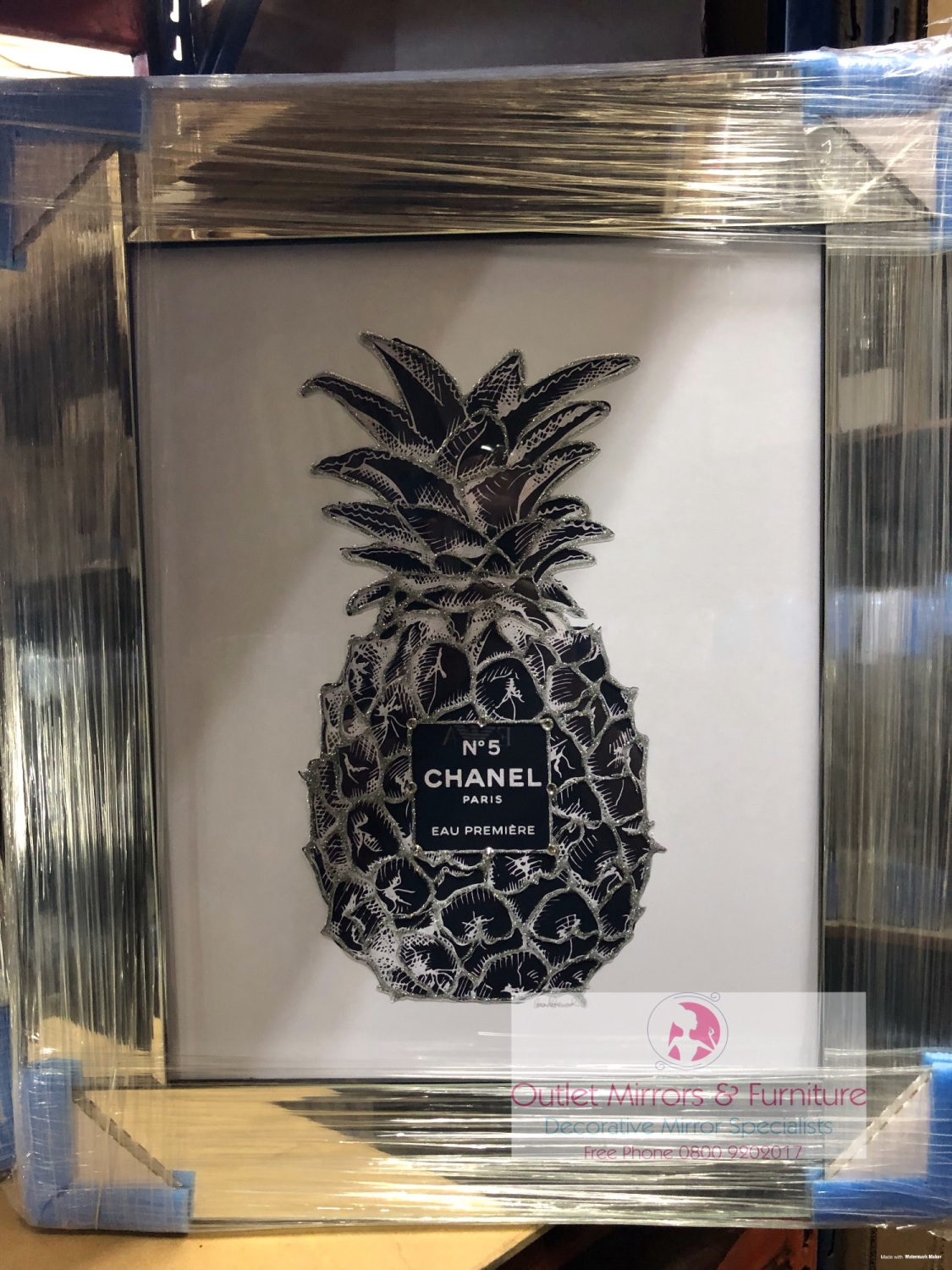 Mirror Framed Sparkle Glitter Art Quot Chanel Perfume