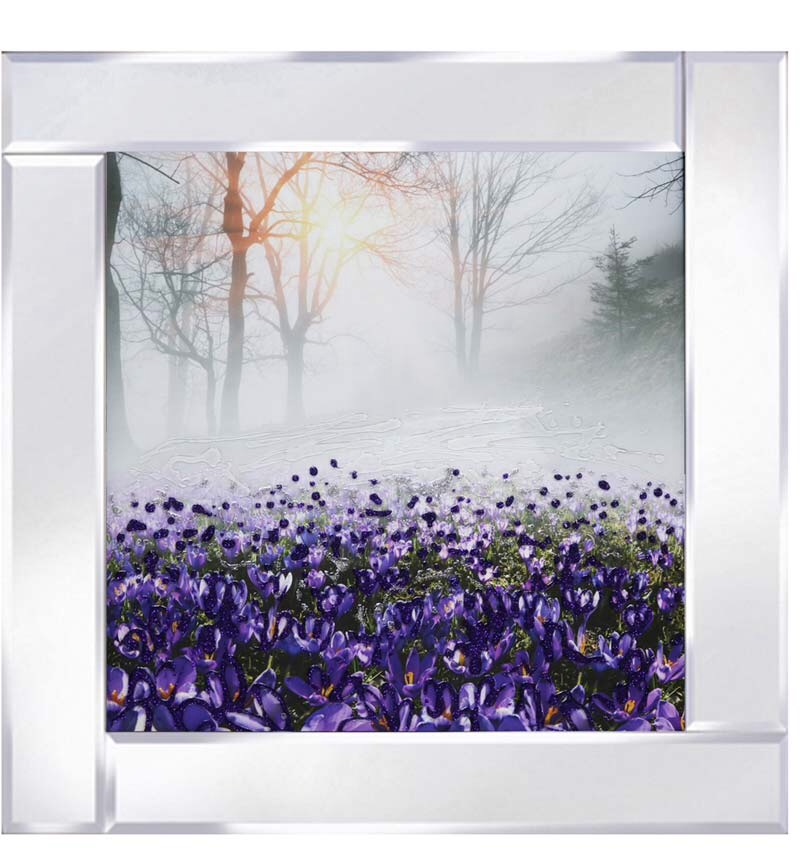 Mirror framed art print Purple Iris Meadow