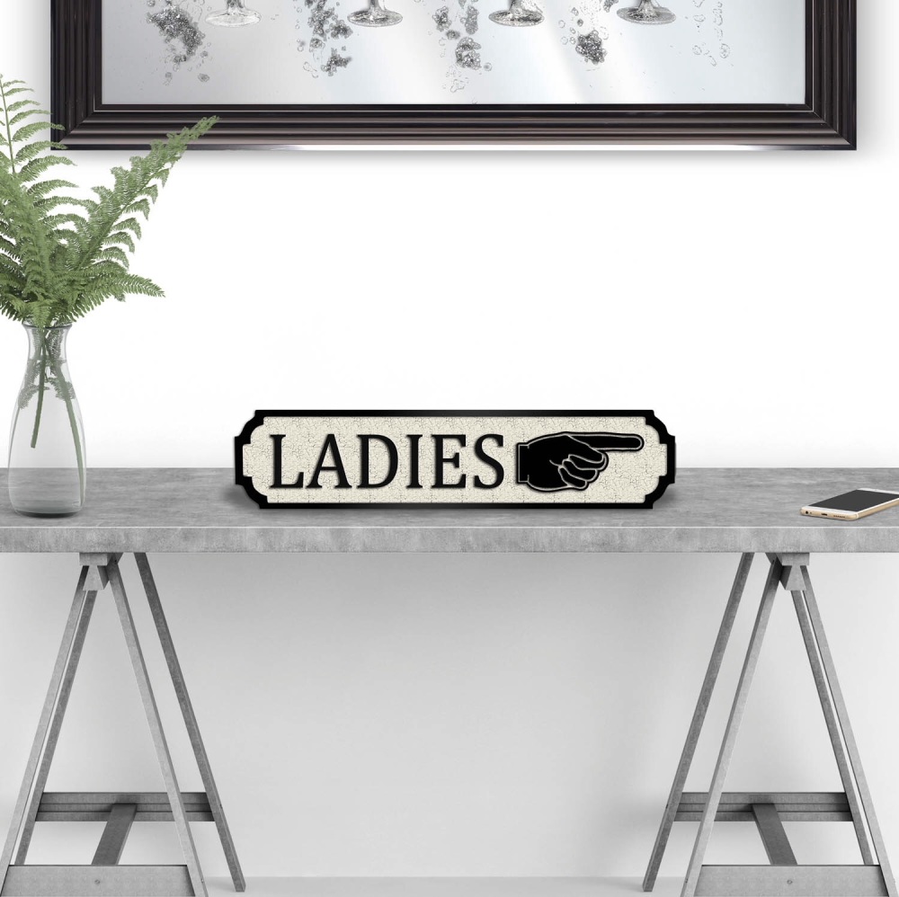 Ladies to the Right Street Sign