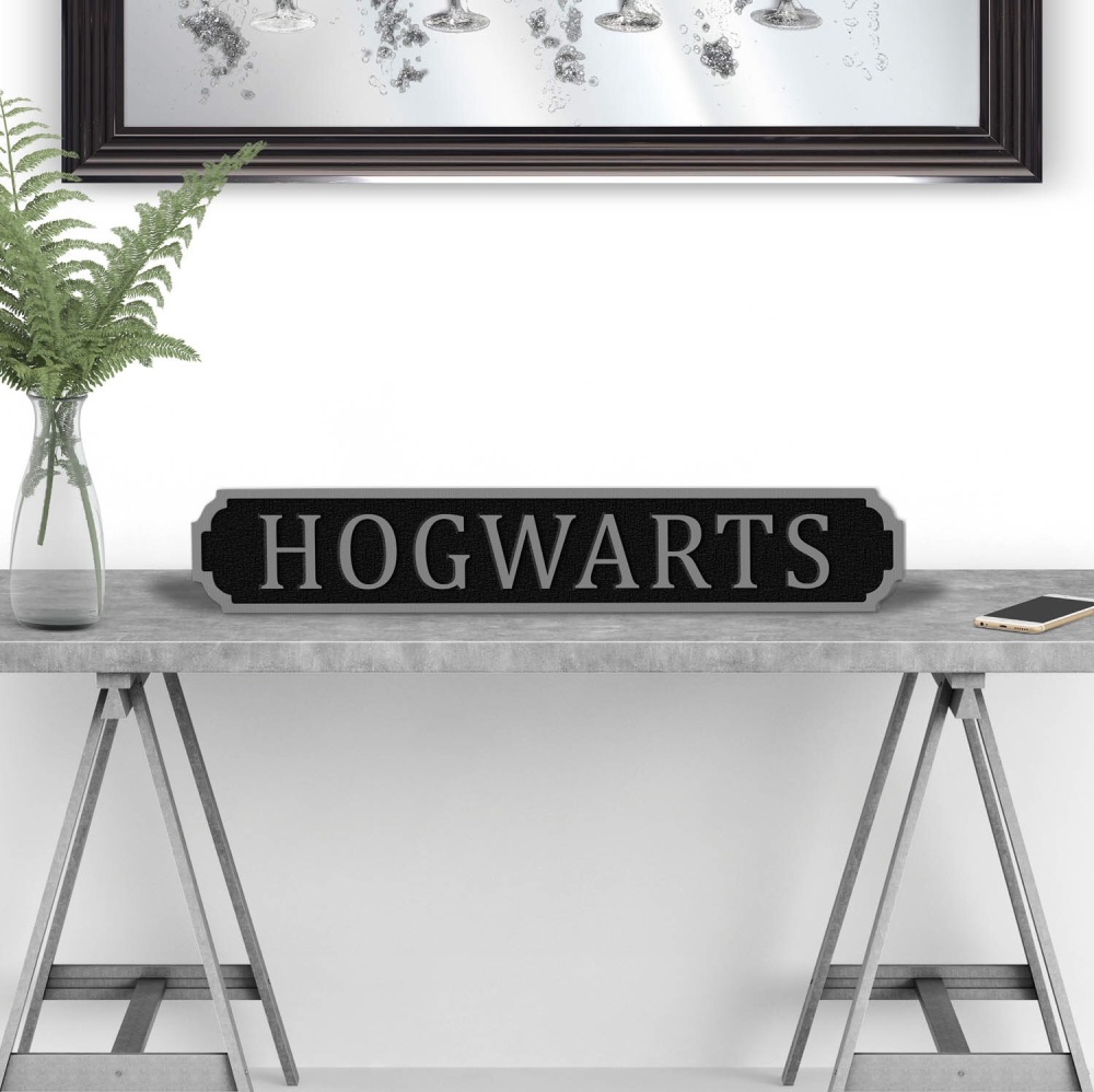 Hogwarts Black & Silver Street Sign