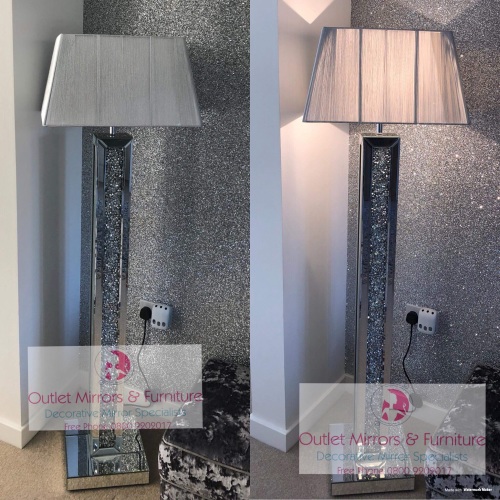 ^Diamond Crush Crystal Sparkle Mirrored Tall Floor Lamp ... If you would like your lighting to.
