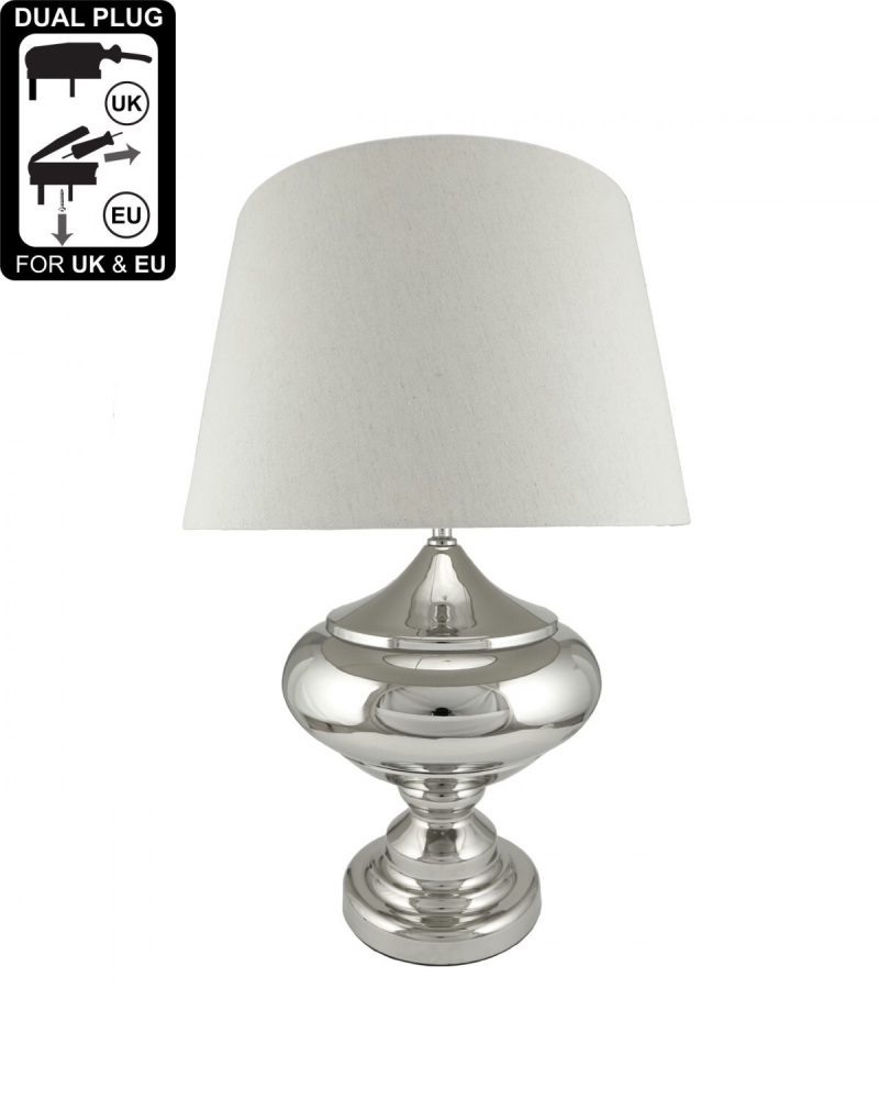 silver chrome table lamp
