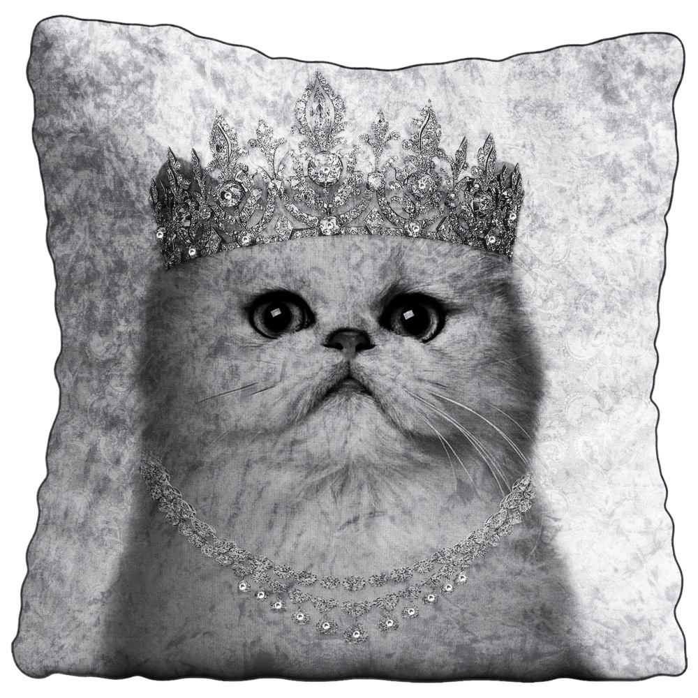 Luxury Feather Filled Cushion Cat Princess