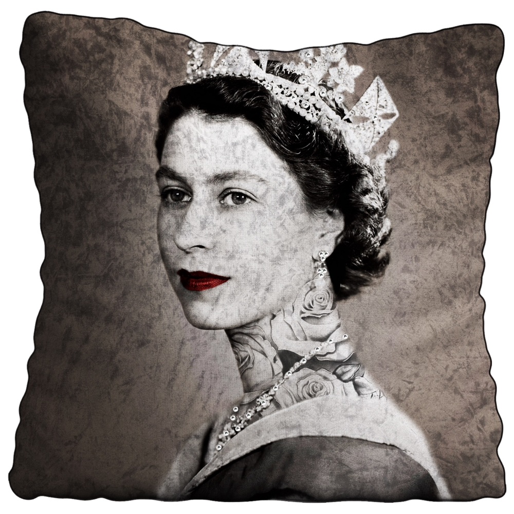 Luxury Feather Filled Cushion Queen Elizabeth