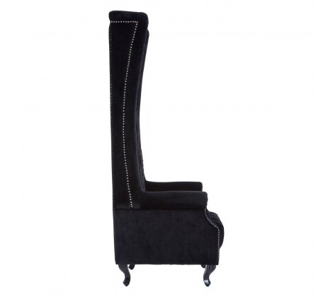 Grand Porter Chair In Black Velour