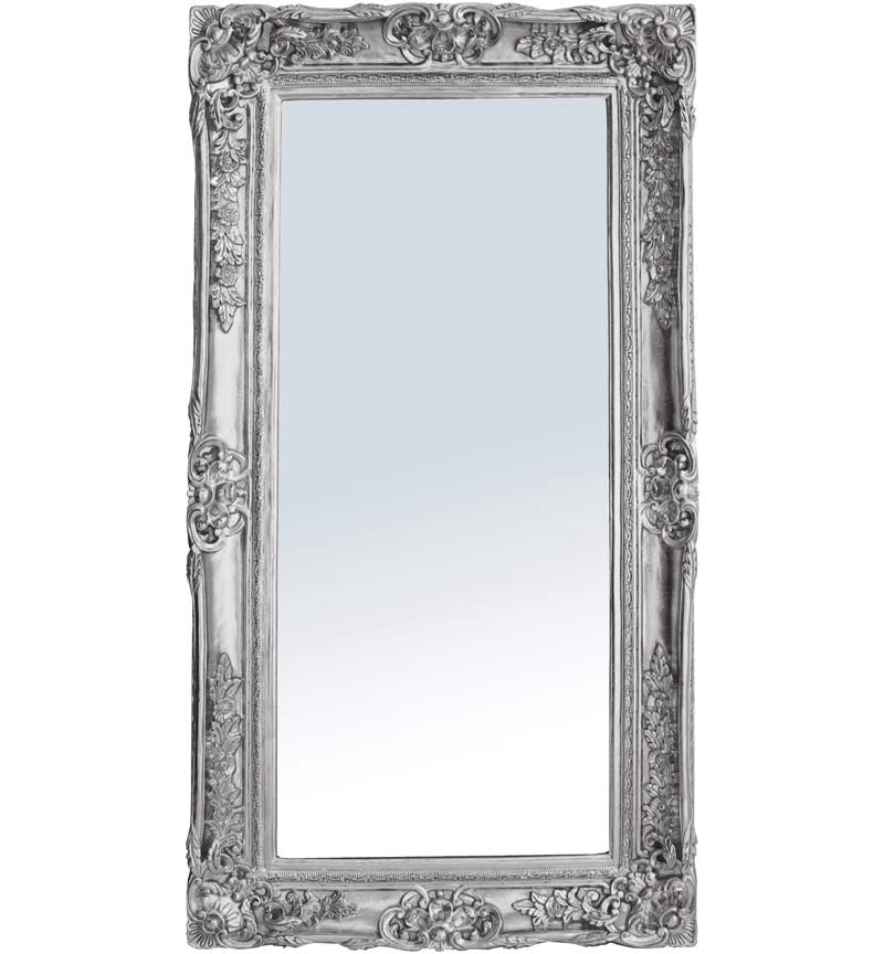 Rococo Scroll Silver Shaped Bevelled Mirror 