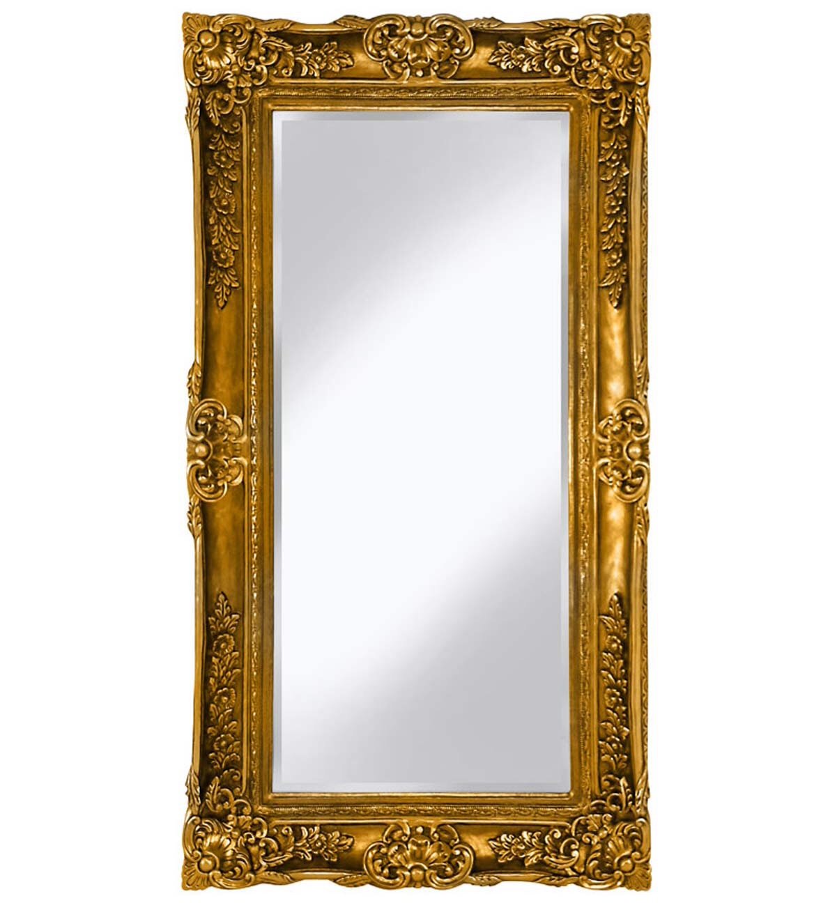 Rococo Scroll Gold Shaped Bevelled Mirror