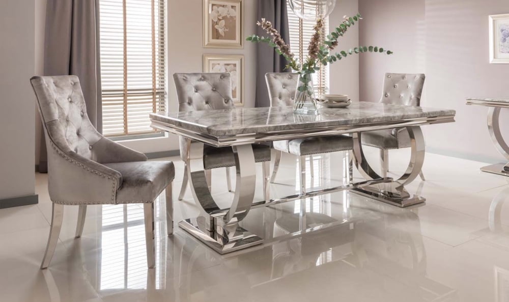 Arianna Grey Marble Table 2200mm 