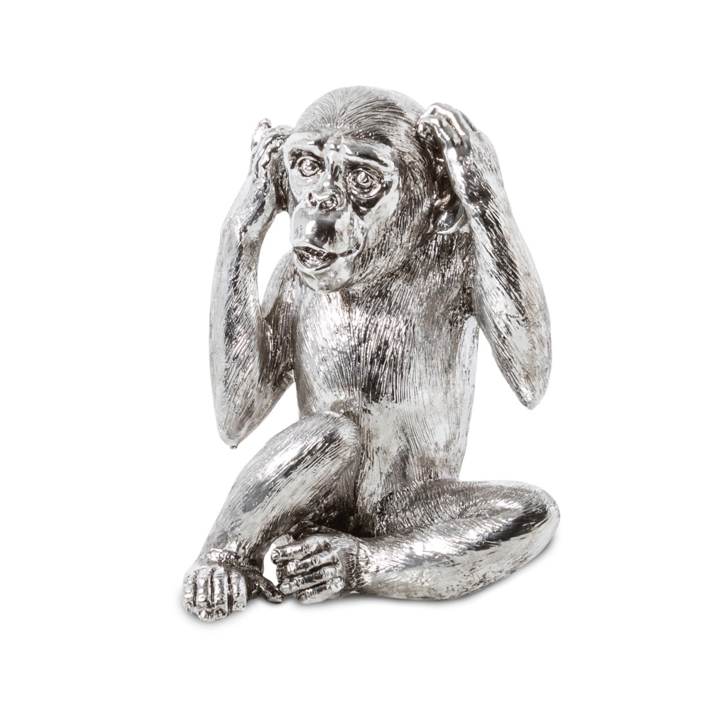 Wise Monkeys - Hear No Evil in Silver