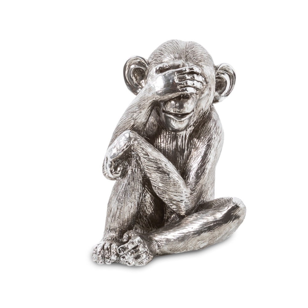 Wise Monkeys - See No Evil in Silver