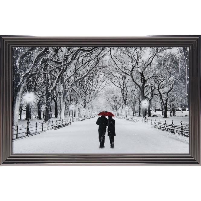 Winter Walk Couple in a choice of frame colours