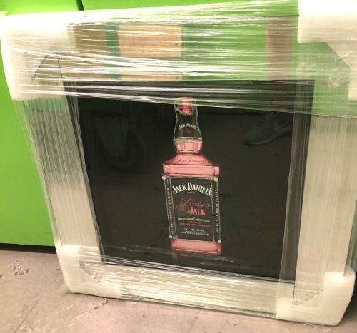 ** Jack Daniels Ladies Glitter Art Mirrored Frame ** 57cm x 57cm in stock