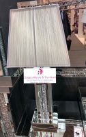 *Diamond Crush Crystal Pillar 2 Mirrored Lamp with shade 