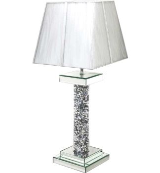 tall mirrored lamp table