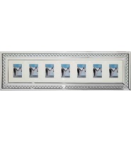 Floating Crystals Mirrored collage 7 Photo Display Frame 100cm x 35cm 