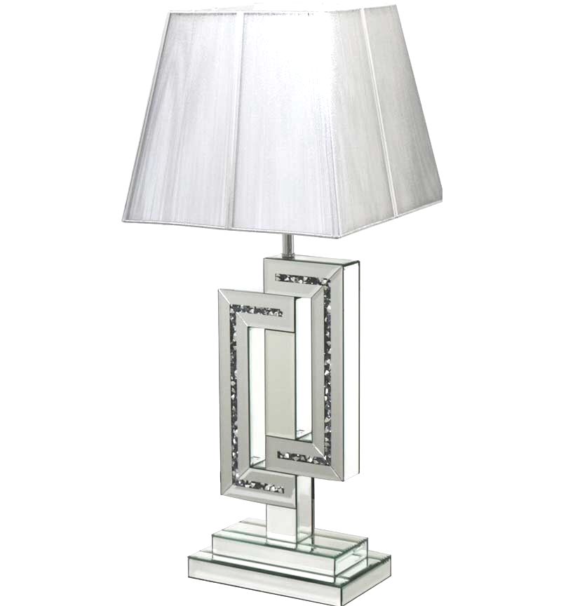 *Diamond Crush Crystal Sparkle Mirrored Links Table Lamp in stock