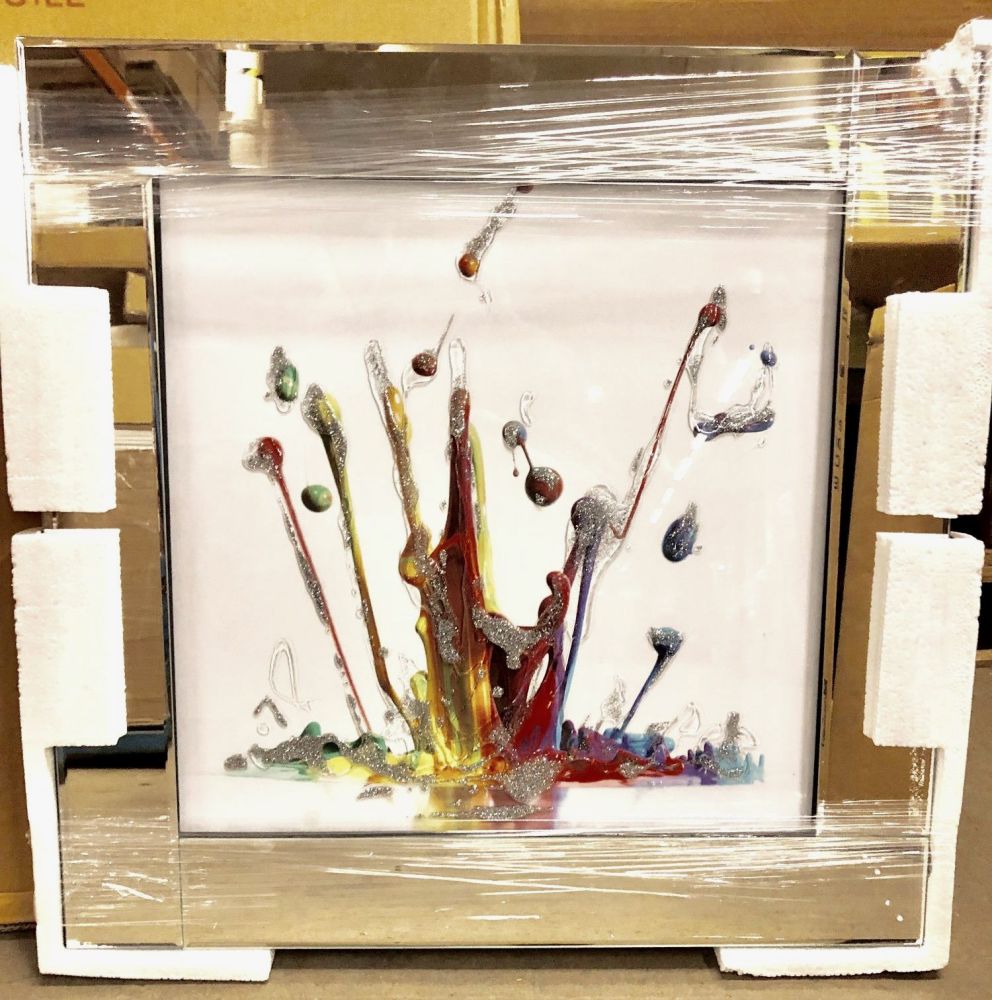 Mirror framed art print Colour Splash 60cm x 60cm
