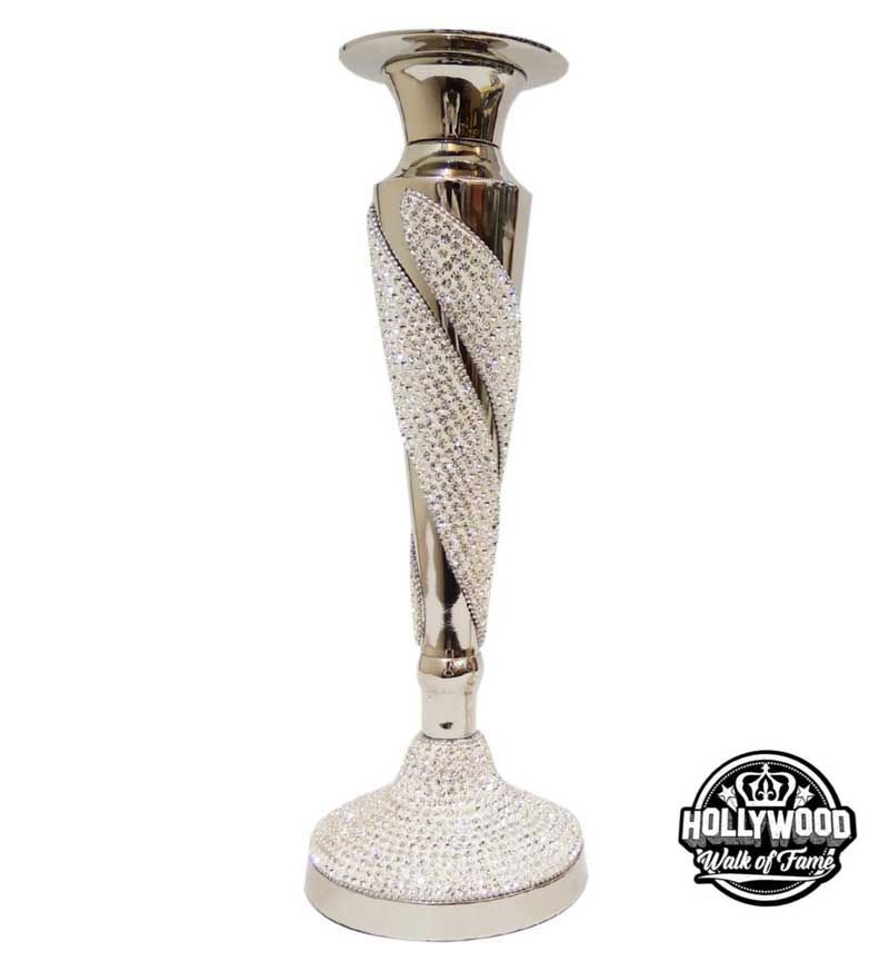Hollywood Walk of Fame Swirl Diamante Candle Holder medium