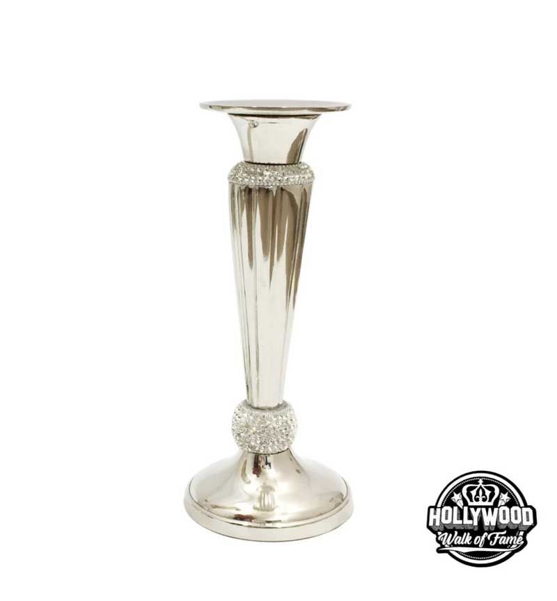 Hollywood Walk of Fame Diamante Fluted Candle Holder medium