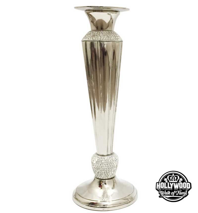 Hollywood Walk of Fame Diamante Fluted Candle Holder large