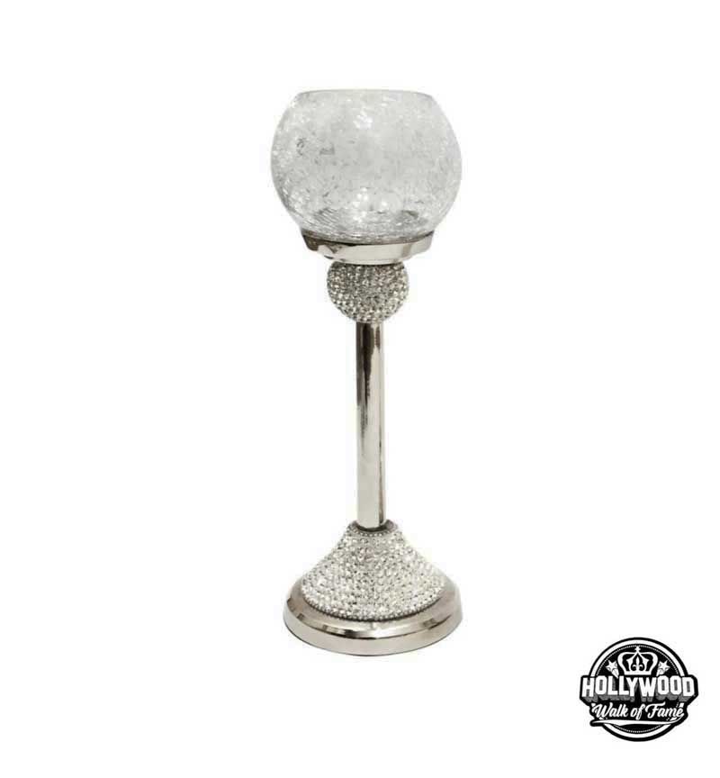 Hollywood Walk of Fame Diamante Rounded Tea Light Holder small