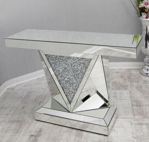 *Diamond Crush Sparkle Crystal Vida Console Table Item in stock