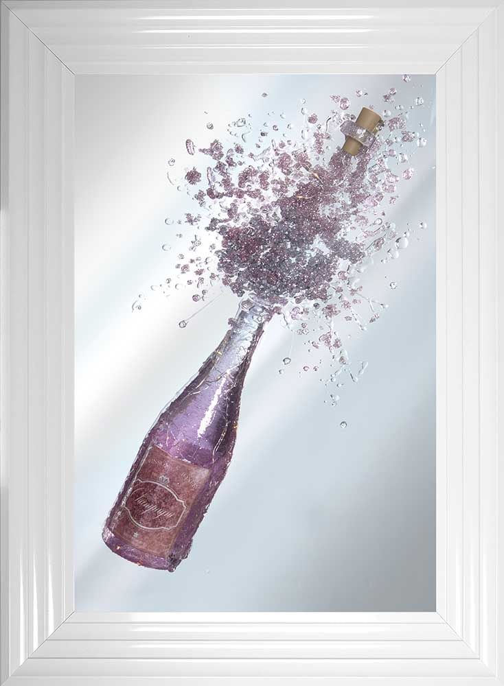 Light Up Pink Champagne Wall Art