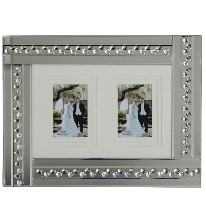 Glitz Crystal Mirrored Photo Frame  40cm x 35cm