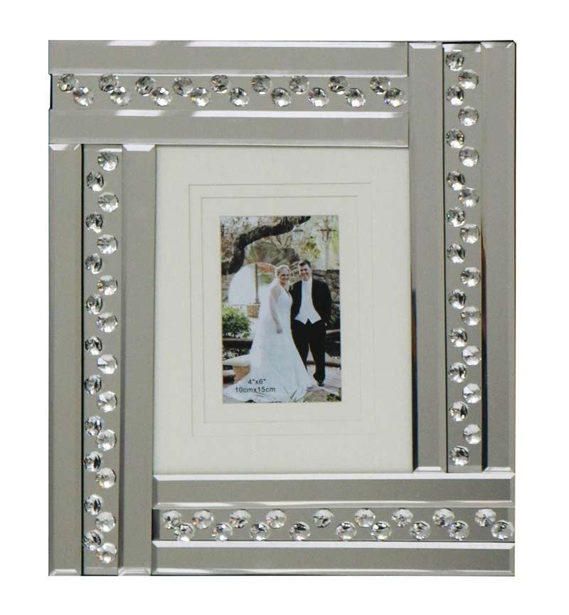 Glitz Crystal Mirrored Photo Frame  40cm x 35cm