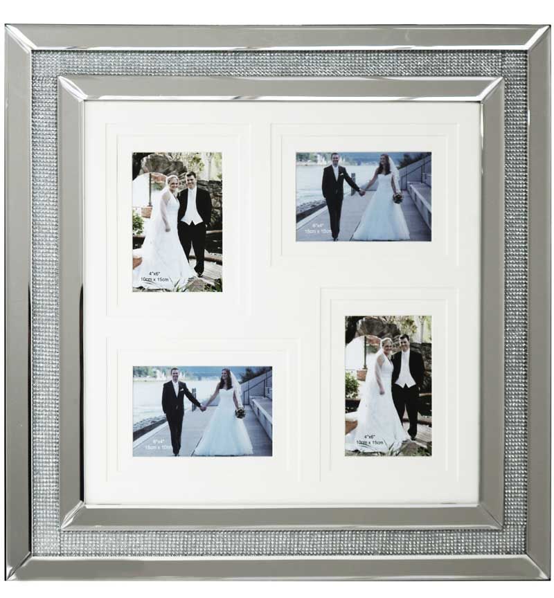 Glamour Sparkle Mirrored collage 7 Photo Frame 70cm x 60cm