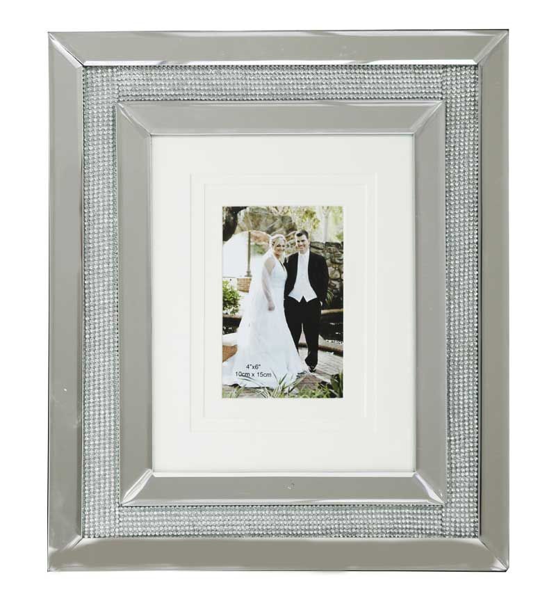 Glamour Sparkle Mirrored Photo Frame  40cm x 35cm