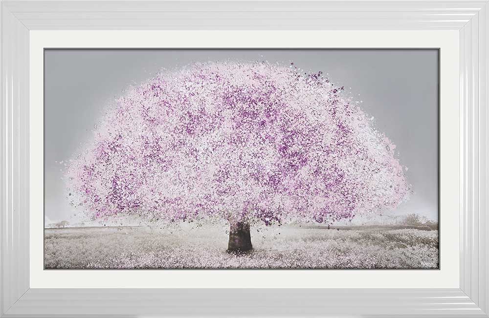 framed art print "Sparkle Blossom Tree Blush Pink" in a choice of frames