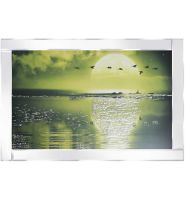 Mirror framed "Sparkle Flying Gesse Sunset" Wall Art  in stock