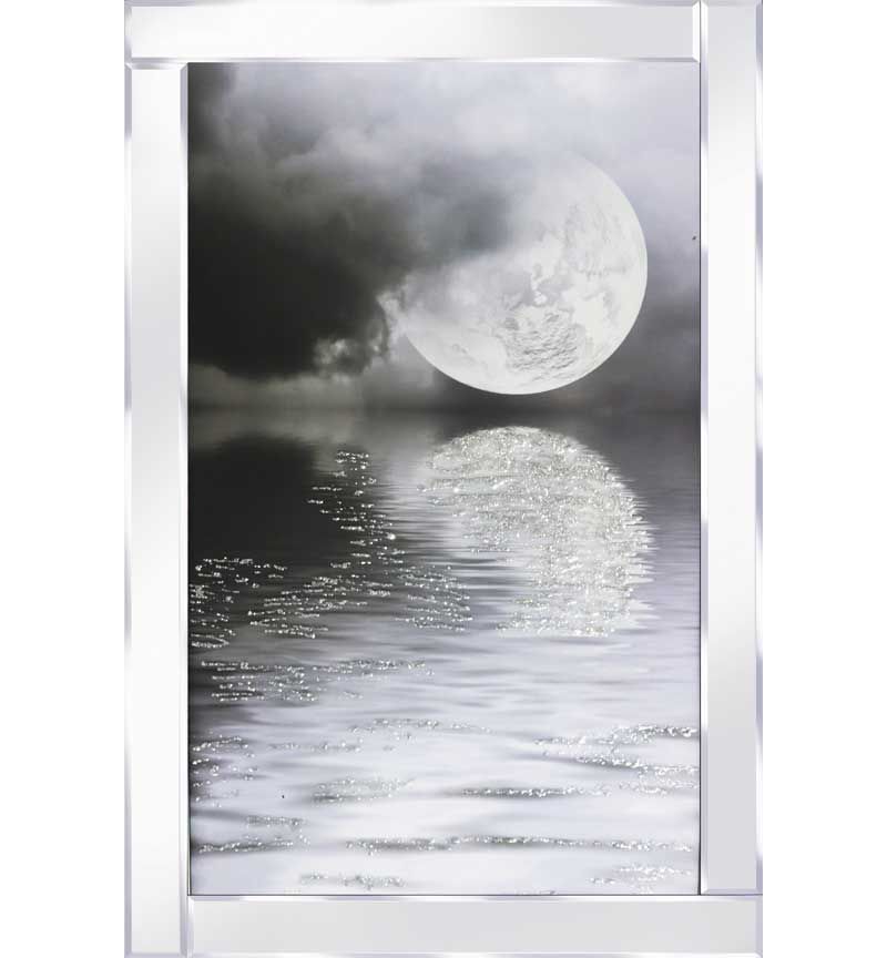 Mirror framed art print "sparkle Misty Evening Twlight" in stock