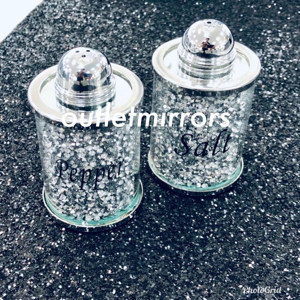 " New Diamond Crush Set of Salt & Pepper Shakers item in stock