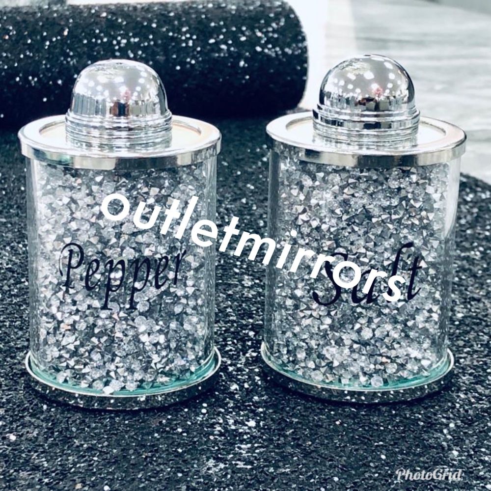 " New Diamond Crush Set of Salt & Pepper Shakers item in stock