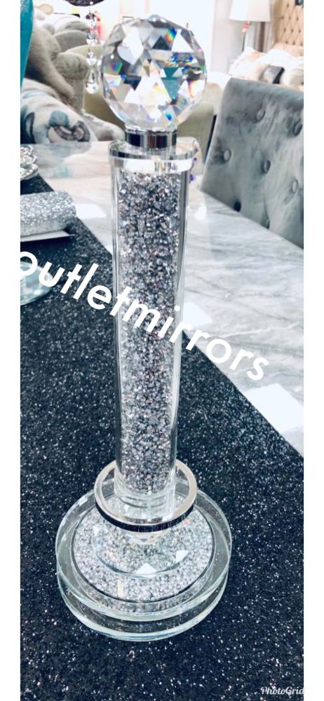 " New Diamond Crush Sparkle Kitchen Roll Holder 42cm high - in stock
