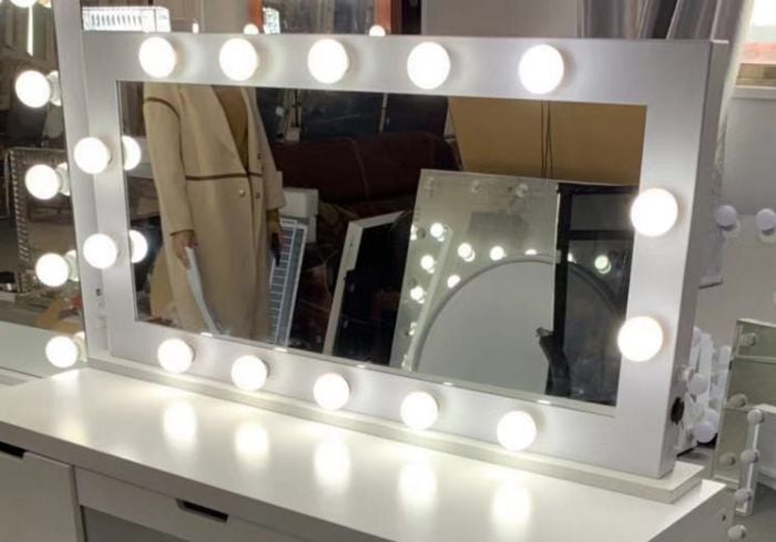 hollywood table top mirror