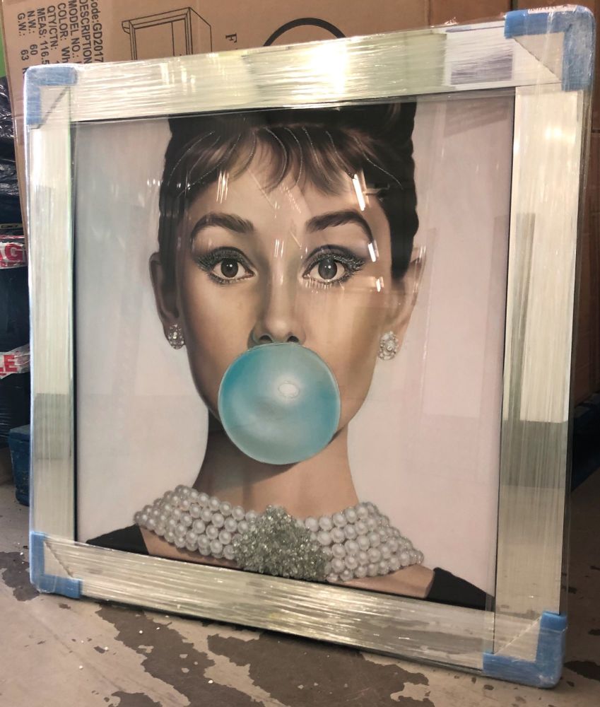 Mirror framed "Hepburn Bubble " Wall Art 