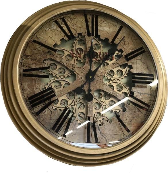 Antique Effect Skeleton Wall Clock - 66.5cm