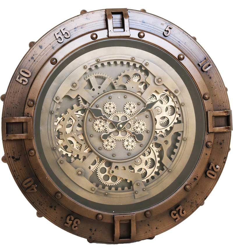 Round Skeleton Wall Clock - 60cm