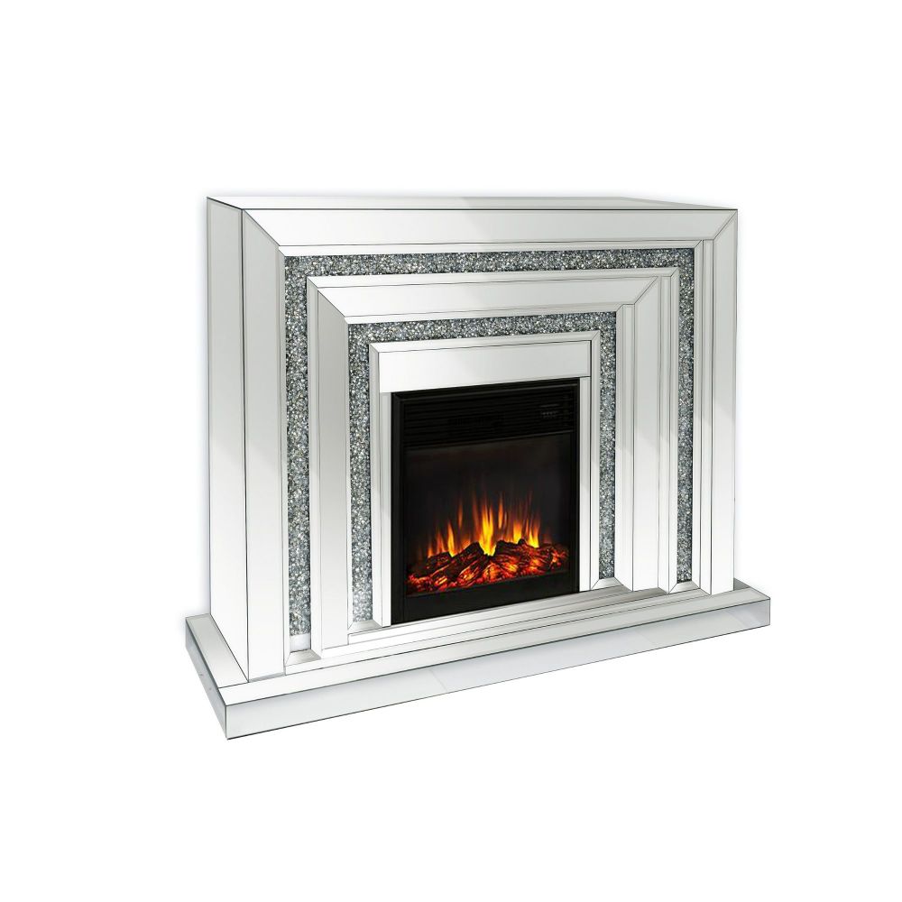 Diamond Crush Sparkle Mirrored Fire Surround With