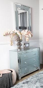 Mirrored Grey 3 Draw Large chest 