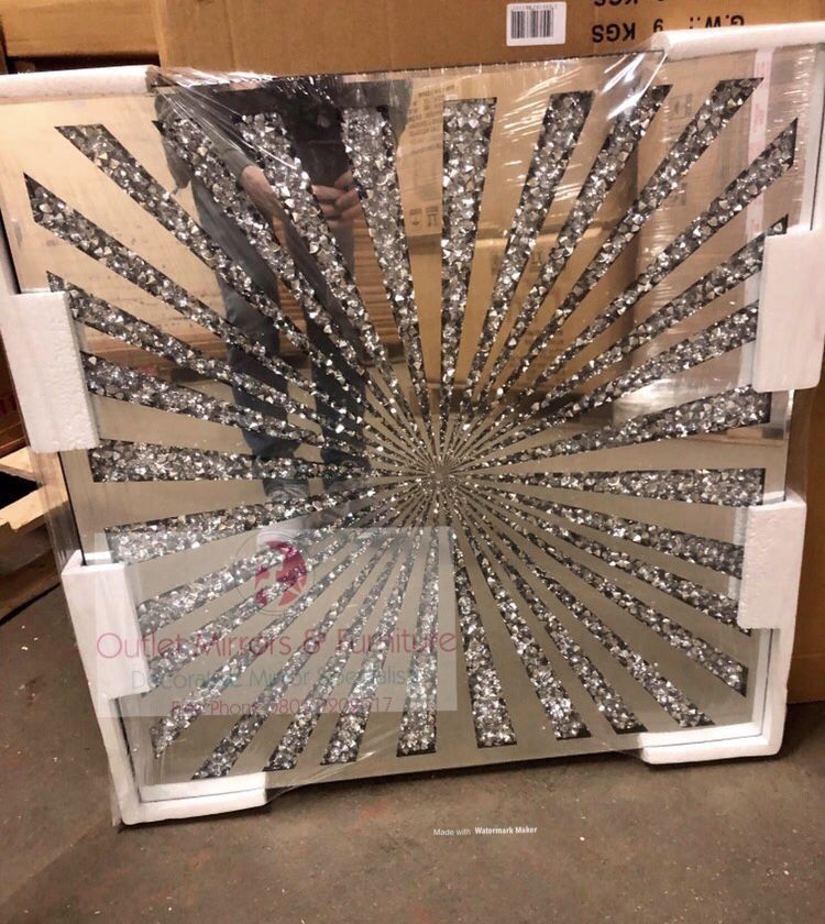 " New Diamond Crush Sunburst Panel Wall Art  in stock for a fast delivery